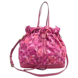 100% Authentic Louis Vuitton Pink Nylon & Leather Satchel Bag